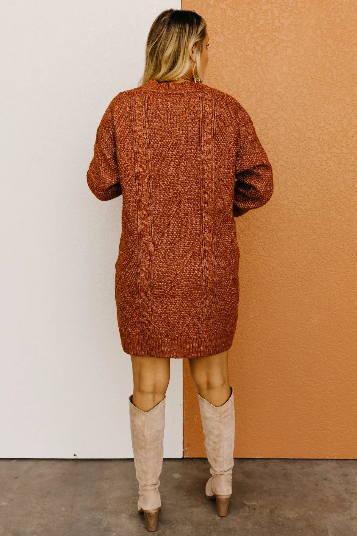 The Selene Cable Sweater Dress