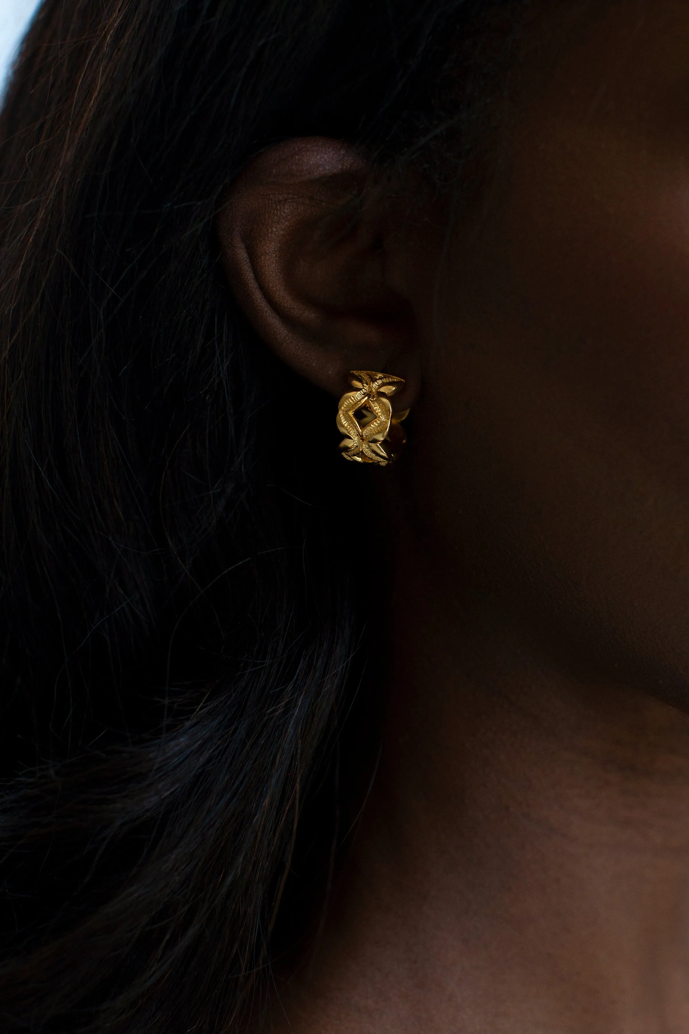 THE WOVEN Cowrie Earrings II