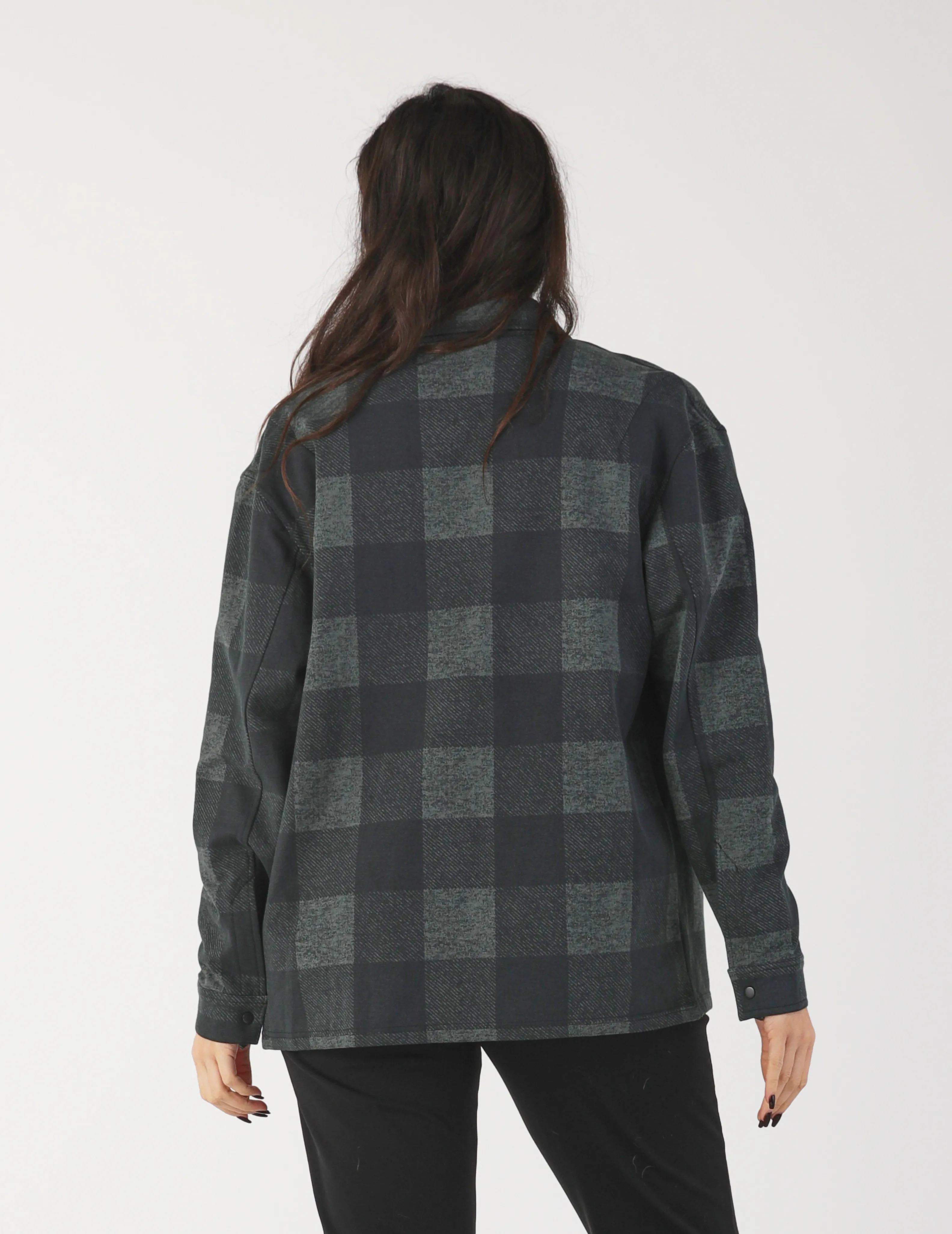 Trek Shirt: Carbon/Black Buffalo Plaid