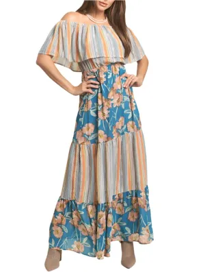 Turquoise Stone Tiered Dress