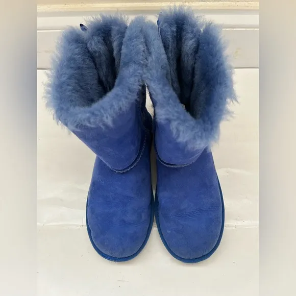 UGG Kids Blue Bow Details Booties Boots size 1