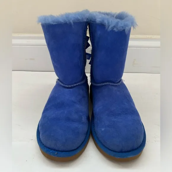 UGG Kids Blue Bow Details Booties Boots size 1