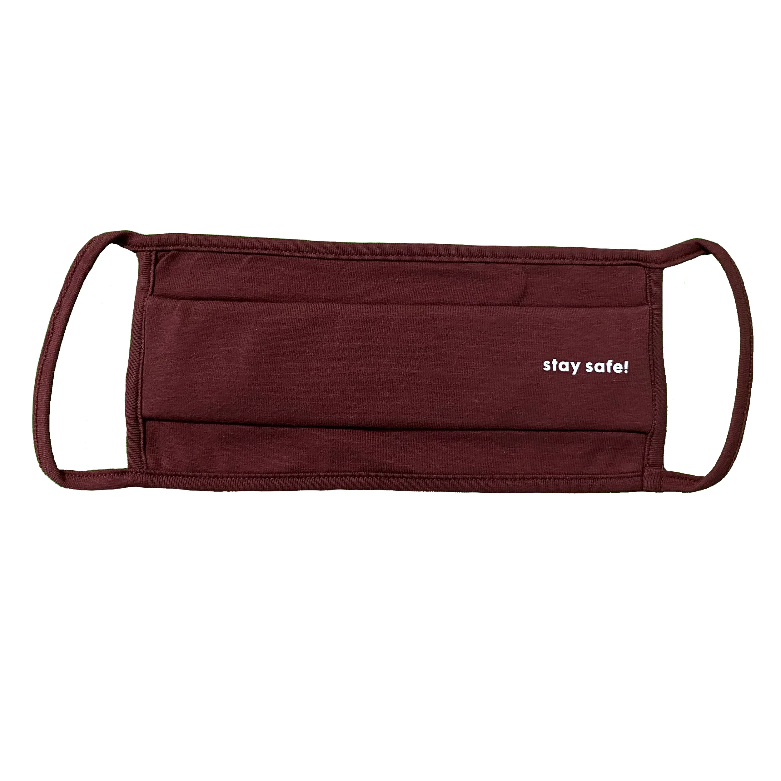 Unisex Face Mask, Washable & Reusable Facemask, Double Layered Cloth Face Covering, 100% Organic Cotton Mask - Burgundy