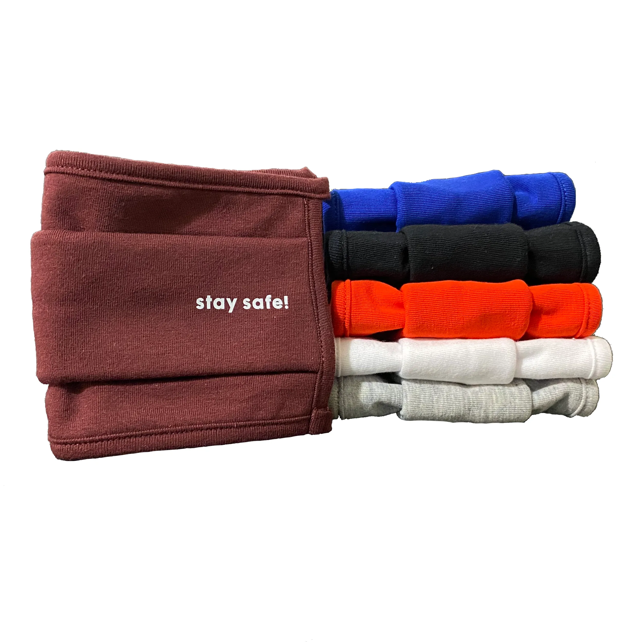 Unisex Face Mask, Washable & Reusable Facemask, Double Layered Cloth Face Covering, 100% Organic Cotton Mask - Burgundy