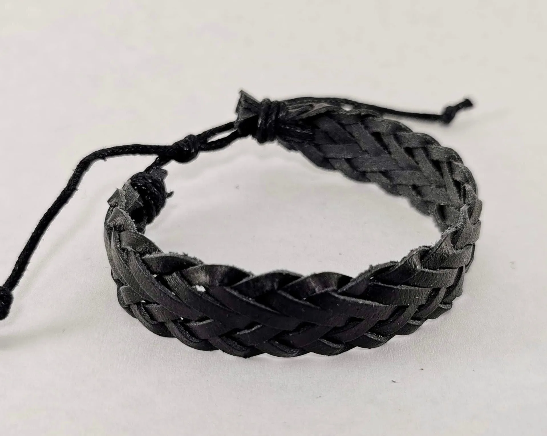 Unisex Woven Leather Adjustable Bracelet