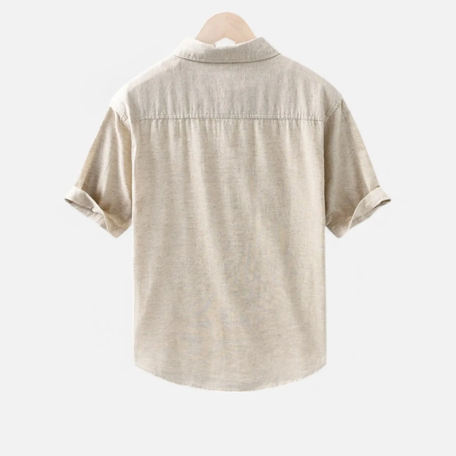 Valenti | Pure Linen Short Sleeve T-Shirt - Button Polo Shirt