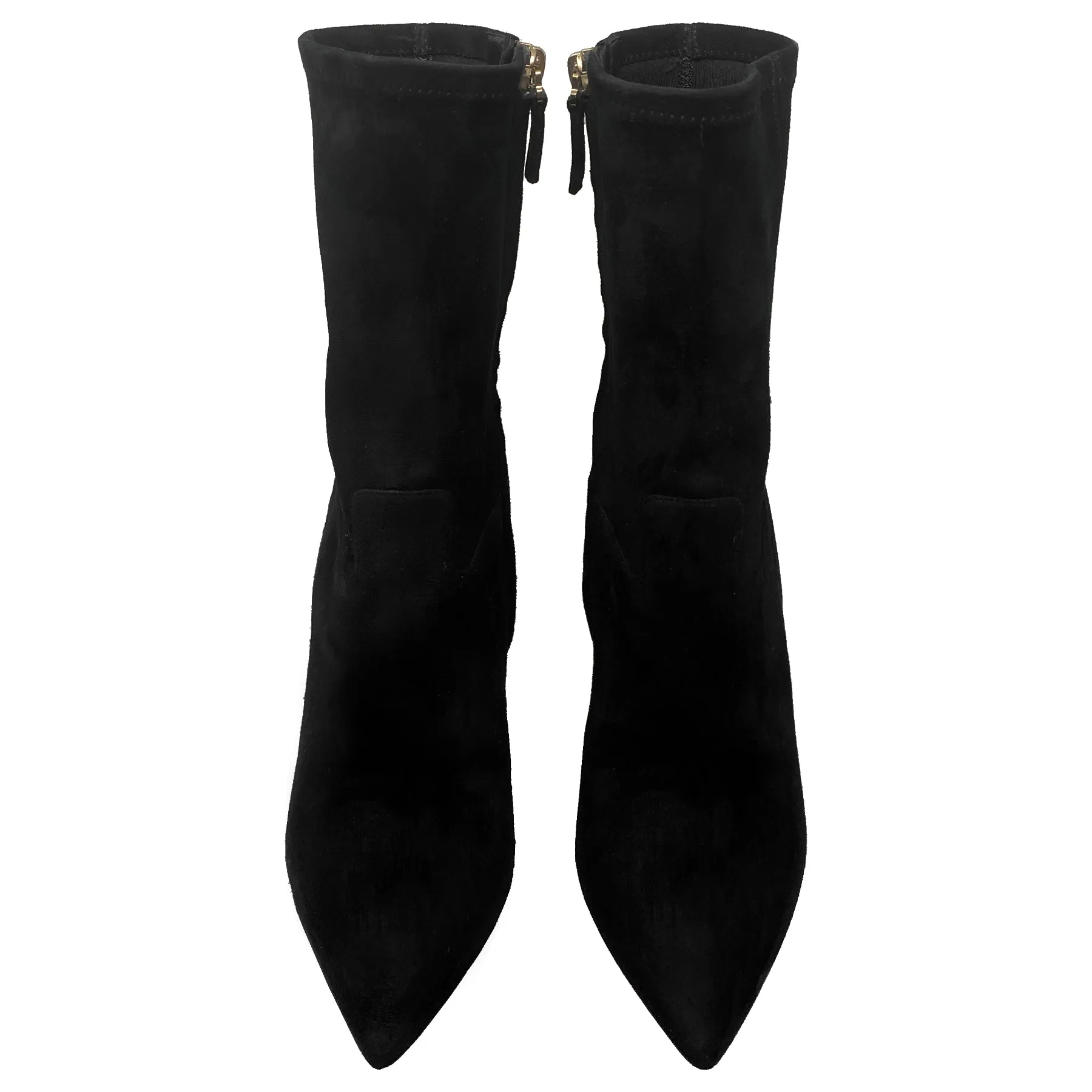 Valentino Twisteel 105mm Black Suede Ankle Boots Size EU 38.5