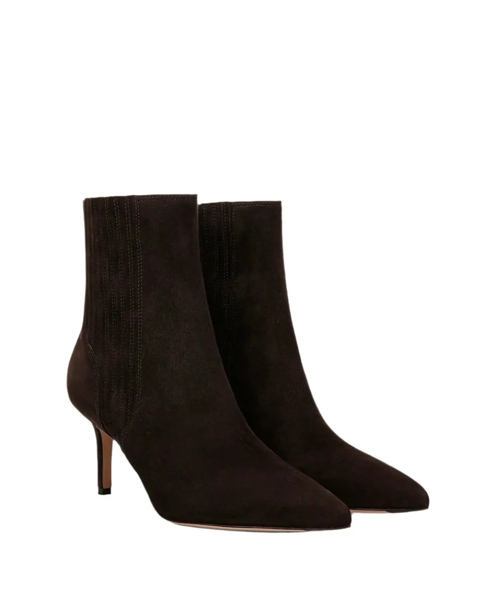 Veronica Beard Lila 70 Heeled Bootie in Espresso