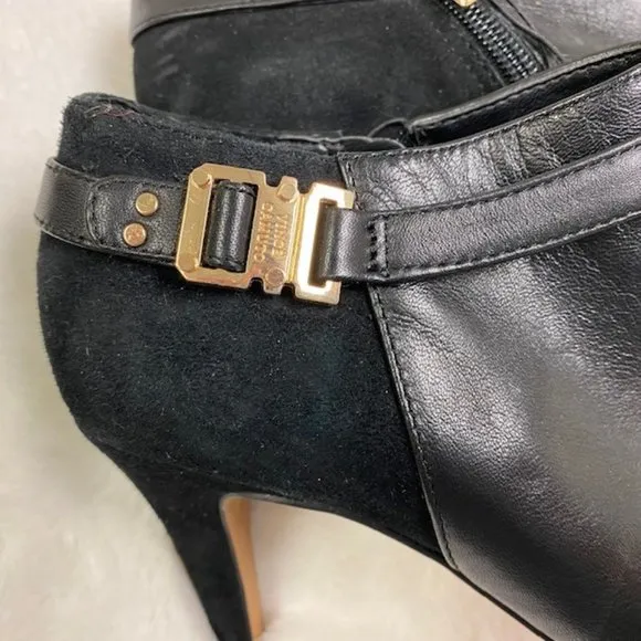 Vince Camuto Suede and Leather Booties with Gold accents, size 5.5 NWOT