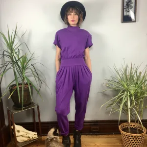 Vintage 80s 90s AA Moose purple jumpsuit // Size Medium