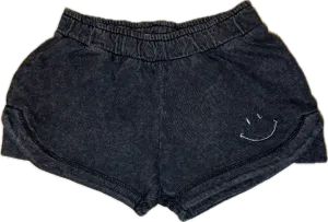 Vintage Havana- Washed Black Smiley Shorts