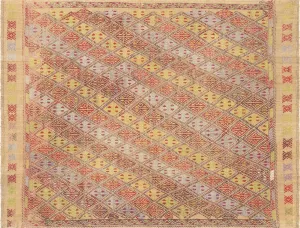 Vintage Turkish Kilim - 4'2" x 5'6"
