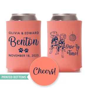 Wedding Can Cooler #201B - Pet Illustration