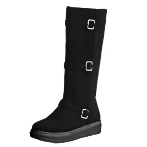 Women's Sexy Mid-Calf Flock Boot