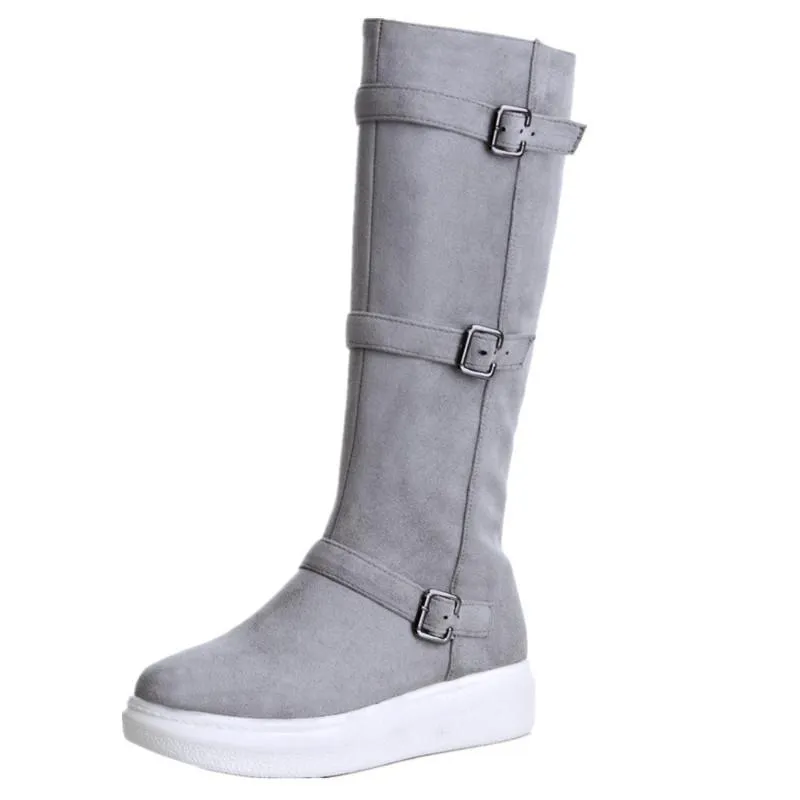 Women's Sexy Mid-Calf Flock Boot