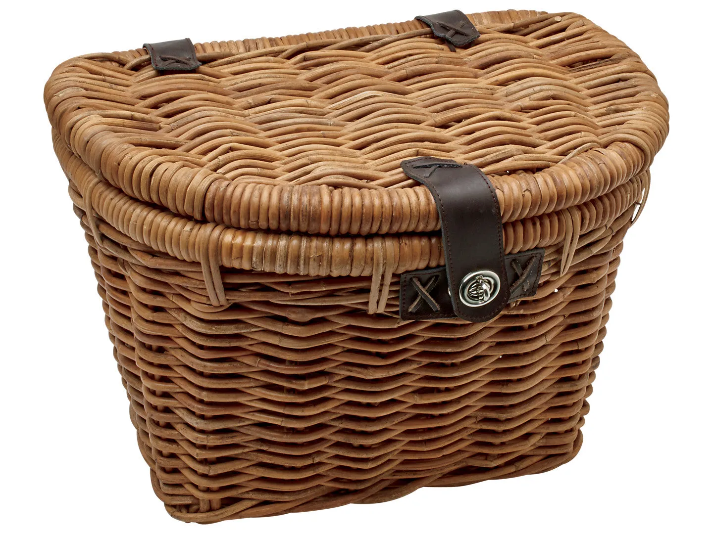 WOVEN RATTAN BASKET WITH LID