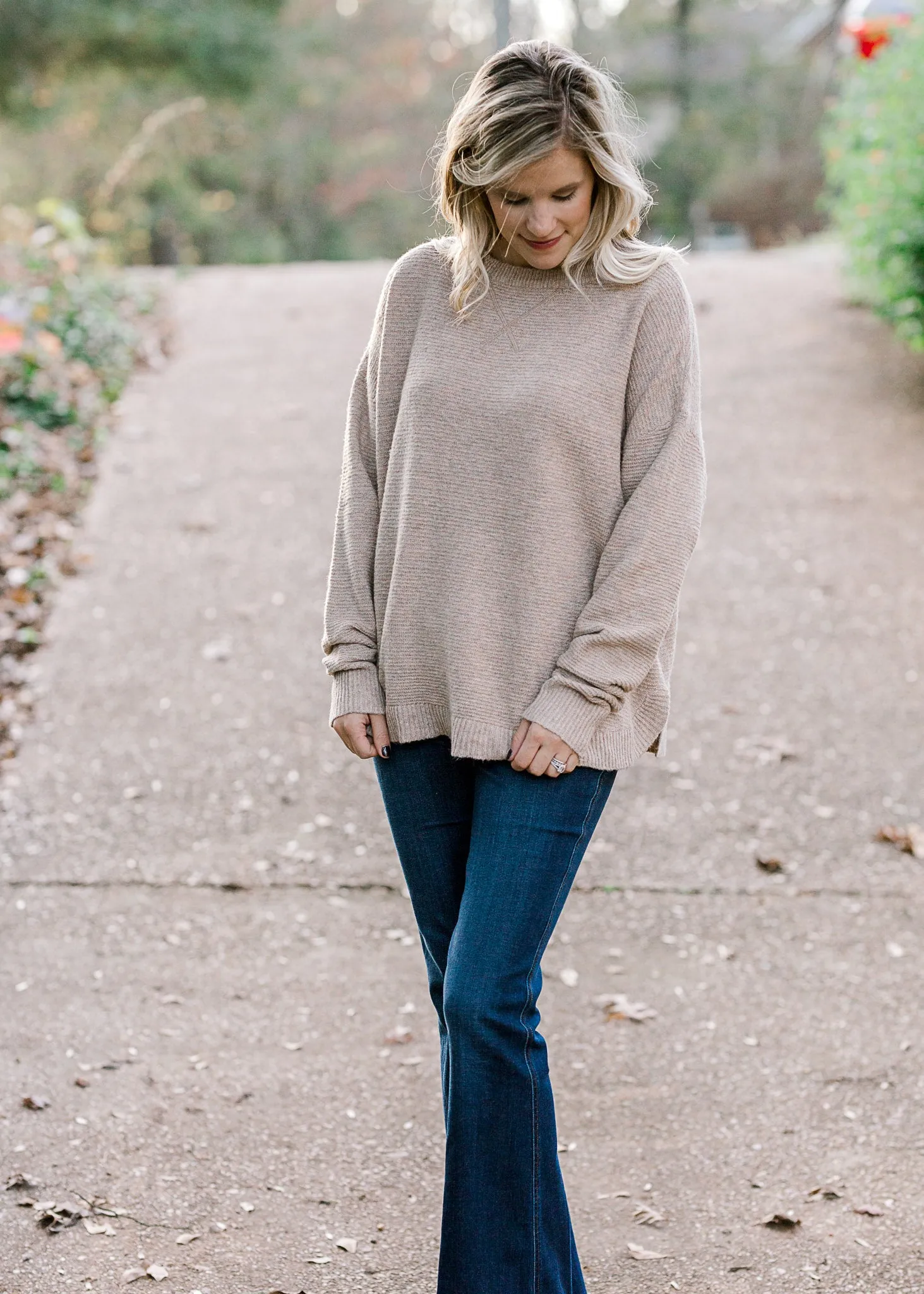 X Mottled Sandstone Sweater