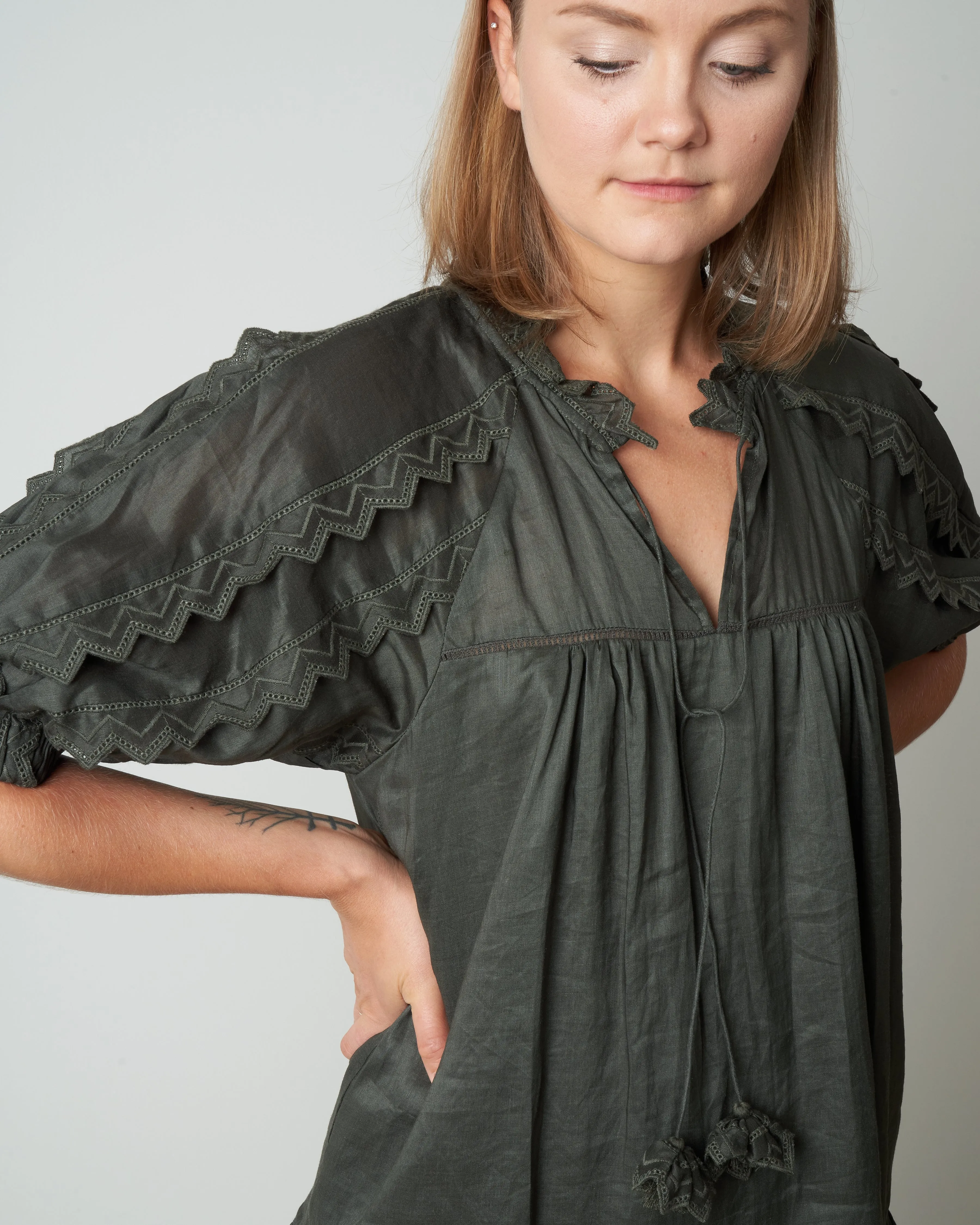 zig zag raglan sleeve dress - ivy